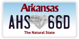 AHS66D  license plate in AR