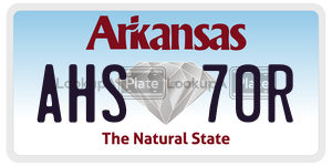 AHS70R  license plate in AR