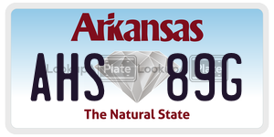 AHS89G  license plate in AR
