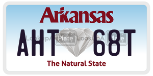 AHT68T  license plate in AR