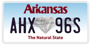 AHX96S  license plate in AR