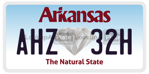 AHZ32H  license plate in AR