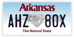 AHZ80X  license plate in AR