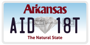 AID18T  license plate in AR