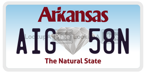AIG58N  license plate in AR