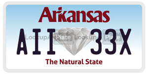 AII33X  license plate in AR