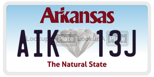 AIK13J  license plate in AR