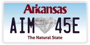 AIM45E  license plate in AR