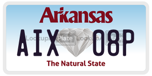 AIX08P  license plate in AR