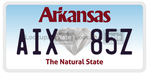 AIX85Z license plate in Arkansas
