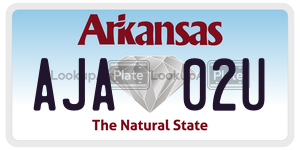 AJA02U  license plate in AR