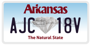 AJC18V license plate in Arkansas