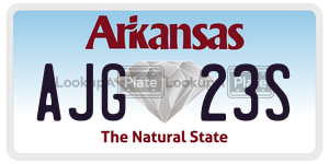 AJG23S  license plate in AR