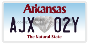 AJX02Y  license plate in AR