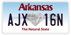 AJX16N  license plate in AR