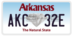 AKC32E  license plate in AR