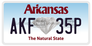 AKF35P  license plate in AR
