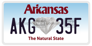 AKG35F  license plate in AR