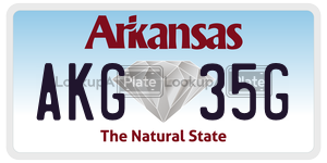 AKG35G  license plate in AR