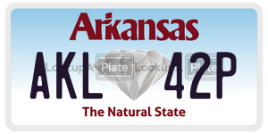 AKL42P  license plate in AR