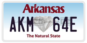 AKM64E  license plate in AR