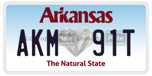 AKM91T license plate in Arkansas