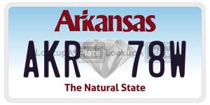 AKR78W  license plate in AR