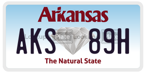 AKS89H  license plate in AR