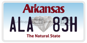 ALA83H  license plate in AR