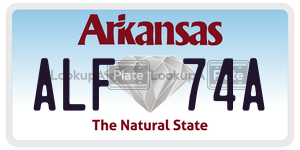 ALF74A  license plate in AR