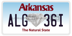 ALG36I  license plate in AR