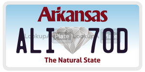 ALI70D  license plate in AR