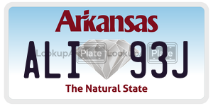 ALI93J  license plate in AR