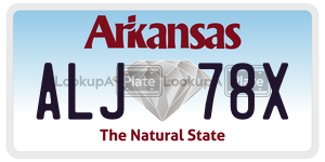ALJ78X  license plate in AR