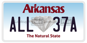 ALL37A  license plate in AR