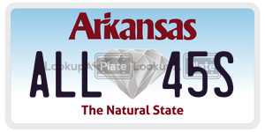 ALL45S  license plate in AR