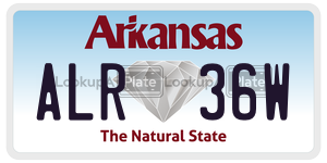 ALR36W  license plate in AR