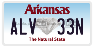 ALV33N  license plate in AR