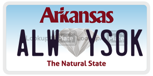 ALWYSOK  license plate in AR