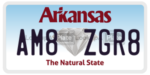 AM8ZGR8  license plate in AR
