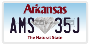 AMS35J license plate in Arkansas