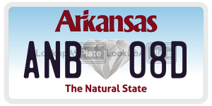 ANB08D  license plate in AR