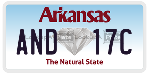 AND17C  license plate in AR