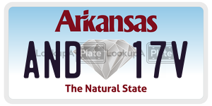 AND17V  license plate in AR