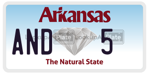 AND5  license plate in AR