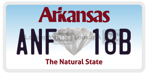 ANF18B  license plate in AR