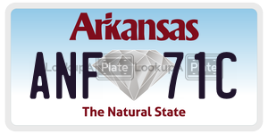 ANF71C  license plate in AR