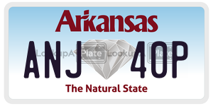 ANJ40P license plate in Arkansas