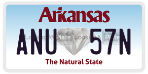 ANU57N  license plate in AR