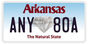 ANY80A  license plate in AR